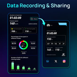 SIBOASI SS-B5 Serveur de badminton intelligent ABS/Métal Réglable Portable Batterie 4H+ Vitesse maximale 140 km/h 2 modes de contrôle - Product Image 5