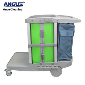 Chariot de nettoyage multifonctionnel polyvalent pour hôpitaux avec <span class=keywords><strong>seau</strong></span>, <span class=keywords><strong>balai</strong></span> à poussière, vaporisateur plat, serpillière et <span class=keywords><strong>balai</strong></span> - Product Image 5