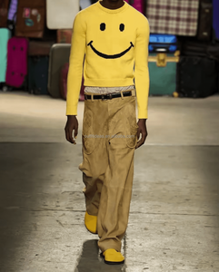 <span class=keywords><strong>Pull</strong></span> court en maille douce unisexe pour <span class=keywords><strong>femme</strong></span>, maille <span class=keywords><strong>de</strong></span> luxe, <span class=keywords><strong>original</strong></span>, neuf avec étiquette, coupe courte, col rond, jaune, <span class=keywords><strong>pull</strong></span> court souriant - Product Image 5