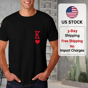 Conjunto de camisetas a juego King & Queen para hombre, lindas camisas de pareja con detalle de corazón para regalo de aniversario de San Valentín - Product Image 1