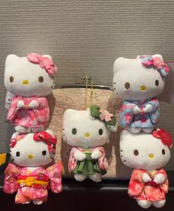 Аутентичная кукла HelloKitty Kyoto Matcha, вишневый цвет, ограниченная серия, кимоно, брелок, кулон - Product Image 4