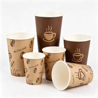 Gobelet en papier kraft jetable à paroi simple, personnalisé en usine, avec couvercle blanc, offre spéciale pour le café, échantillon gratuit disponible, impression possible