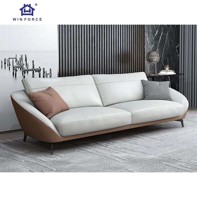 Winforce Whole Living Room Set Furniture Supply From Dongguan British Design Three Seat Leather Sofa Couch
