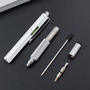 6 in 1 Multifunctional Tool Heavy Metal Ballpoint <b>Pen</b> With Level and Screwdrivers Customized logo Universal Stylus <b>Pen</b> - Product Image 5