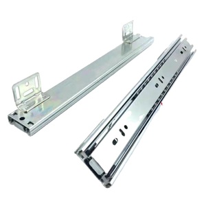 Corredera de cesta metálica extraíble para cocina, de tres extensiones, con rodamientos de bolas, de montaje inferior - Product Image 1