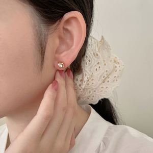 Dylam Classic Simplicity Design 18K Gold Plated 925 <b>Sterling</b> <b>Silver</b> Square Gold 5A Zirconia <b>Stud</b> Earrings for Women Daily Wear - Product Image 2
