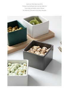 Set di Antipasti Moderno ed Ecologico, Vassoio Decorativo <span class=keywords><strong>in</strong></span> Bambù con Set di 3 Ciotole <span class=keywords><strong>in</strong></span> <span class=keywords><strong>Ceramica</strong></span> Colorata per Dessert e Snack - Product Image 3