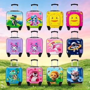 18-inch <strong>Childrens</strong> Hard Shell Neoprene Spinner <strong>Suitcase</strong> Pull Rod Omnidirectional Wheels Combination Lock Gift Box-Carry-On Travel - Product Image 1