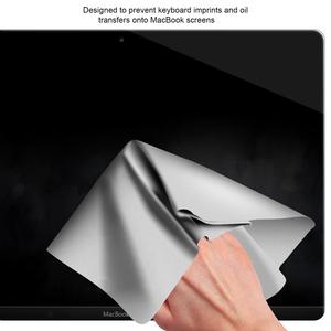 Housse de <span class=keywords><strong>clavier</strong></span> en microfibre imperméable et anti-poussière pour <span class=keywords><strong>MacBook</strong></span> (blanc, épaisseur 1 mm) certifiée CE/FCC - Product Image 3