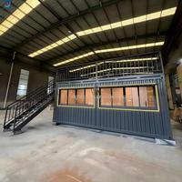 Maison conteneur tendance à double étage personnalisée, boutique mobile et gîte, bâtiment préfabriqué en acier pour magasin et bureau en zone touristique