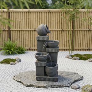 <span class=keywords><strong>Fontaine</strong></span> <span class=keywords><strong>Zen</strong></span> Apaisante pour Espaces Intérieurs et Extérieurs - Sculpture Personnalisée en Résine Faite à la Main, Étanche, Idée Cadeau Parfaite pour <span class=keywords><strong>Jardin</strong></span> et Patio - Product Image 1