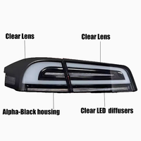 Für Tesla Model S LED-Rückleuchten Model S 2012-2023 Rücklampe Rote Linse 12V 6000K Plug-and-Play Auto-Rücklicht