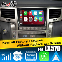 Boîtier Carplay Android 13 8+128 pour Lexus LX570, boîtier de navigation 2013-2015, interface vidéo par Lsailt