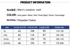 سترة رجالية رقيقة كاجوال خارجية جيدة التهوية متعددة الجيوب سترة عمل مقاومة للرياح مقاس كبير 10 سنوات مصنع تصنيع المعدات الأصلية ODM لصيد الأسماك - Product Image 3