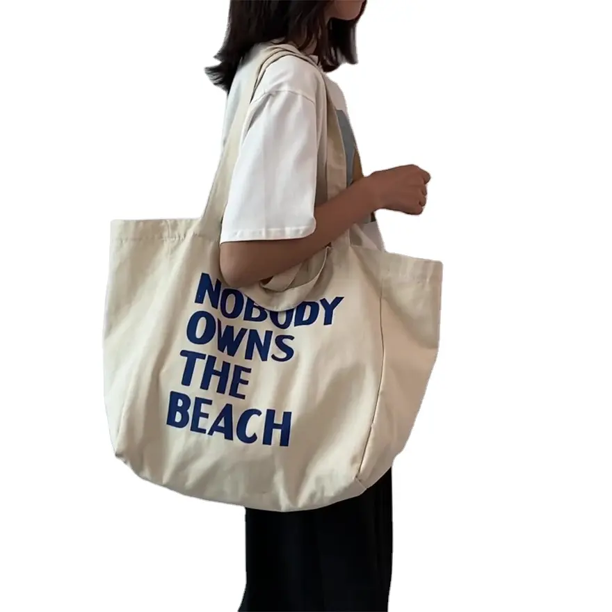 Eco Friendly Outdoor Portable Canvas Grocery Shopping Bag Engrossar Heavy Duty Canvas Cotton Handbag Tote Bag