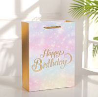 Sacs miniatures d'anniversaire en carton ivoire de haute qualité, écologiques et recyclables, avec poignée en nylon et logo personnalisé pour chaussettes