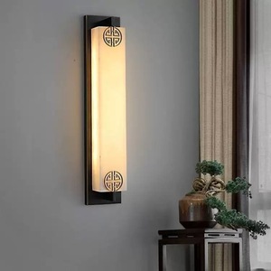 Copper Marble New Chinese Style Waterproof Outdoor Wall <b>Lamp</b> for Hotels Villas for Front Garden Courtyard - Product Image 4