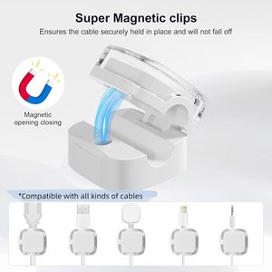 Cavo magnetico Clip regolabile cavo supporto <span class=keywords><strong>scrivania</strong></span> in plastica Organizer per la gestione del cavo organizzatore cavo per parete - Product Image 3