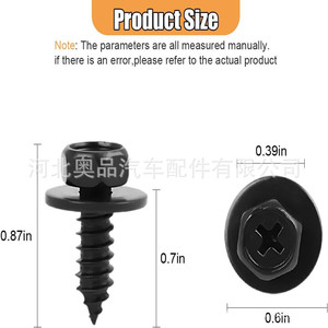Hexagonal Phillips Head Self Tapping Screws 90159 60498 For Toyota Lexus Fender <b>Bumper</b> <b>Clips</b> Repair Replacement - Product Image 3