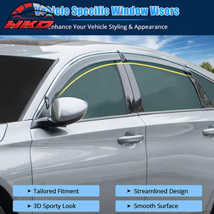 Pare-soleil de style OE pour Honda Accord 18-25 Sedan avec garniture chromée en acrylique, 4 pièces, protection des vitres latérales des portes de voiture - Product Image 3