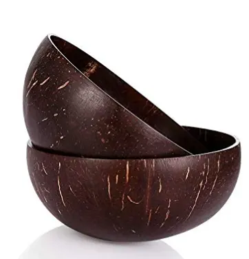 100% Natural Serving Bowls Vegan Organic Hand Made Eco Friendly Made from Reclaimed Coconut Shells