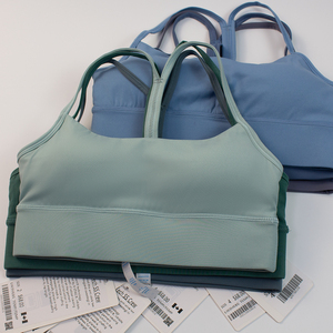 Soutien-gorge de sport respirant haut de sport extensible pour femme gilet de fitness soutien-gorge de yoga en cours d'exécution absorbant la sueur avec coussin de poitrine en forme de Y - Product Image 3