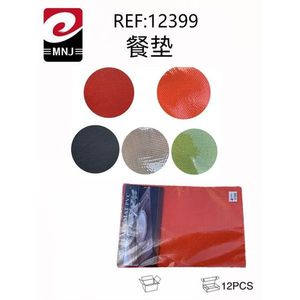 Mnj Solid Color Placemats Round 12Pcs For Dining Table Use - Product Image 3