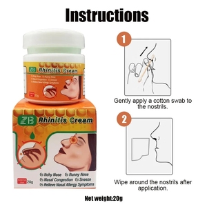 Pommade nasale ZB 20g pour la rhinite, la sinusite, le rhume causé par le froid, la congestion nasale et les démangeaisons nasales - Product Image 6