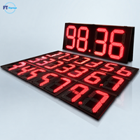 Affichage numérique LED extérieur étanche IP65 pour prix du carburant, 7 segments, haute visibilité, télécommande, CMS intégré