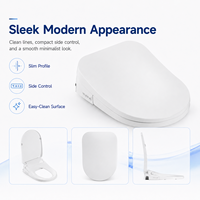 Couvre-siège de toilette intelligent certifié Watermark, télécommande PP, désodorisation automatique, nettoyage intelligent, design moderne