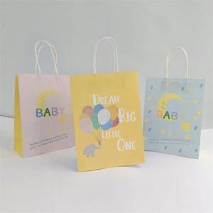 Bolsa de Regalo de Cumpleaños con Diseño de Dibujos Animados KM, con Asas, para Fiestas Infantiles, Bolsas de Papel para el Día del Niño, Venta al por Mayor, Empaque para Regalos Pequeños - Product Image 4