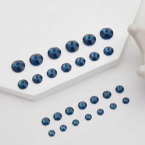Perles <span class=keywords><strong>de</strong></span> strass Mystic 5 mm en résine époxy indigo foncé à dos plat avec trou central à coudre pour <span class=keywords><strong>la</strong></span> fabrication <span class=keywords><strong>de</strong></span> bijoux à franges et pompons - Product Image 1
