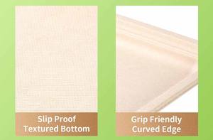 Vassoi Alimentari Monouso Resistenti Compostabili 14 Pollici in Bagassa di Canna da Zucchero Piatti Extra Large per Servire Aragosta e BBQ - Product Image 5