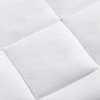 Couette Blanche 240gsm Motif Carré Queen Size Hôtel Couette Insert 100% Microfibre Remplissage Couette