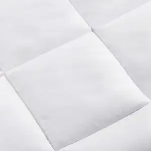 240gsm White Comforter Square Pattern Queen Size Hotel Duvet Insert 100% Microfiber Filling Quilt