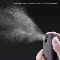 Nettoyant Écran Électronique Portable en Brume pour Écrans LCD, Spray Nettoyant d'Écran de Téléphone en Microfibre, Kit de Nettoyage pour PC, Tablette et Voiture