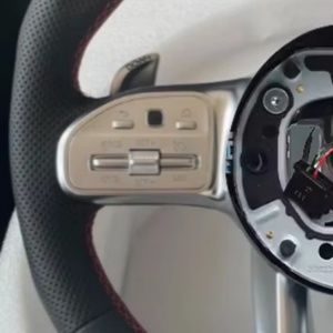 Volant en cuir pour Mercedes Benz Classe C E S G C43 E53 E63 G63 G500 G55 <span class=keywords><strong>AMG</strong></span> <span class=keywords><strong>GT</strong></span> <span class=keywords><strong>S63</strong></span> GLE63 GLA45 W223 - Product Image 3