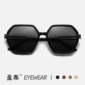 Yingtai Eyewear Polygonal <b>Large</b> <b>Frame</b> Sunglasses UV400 PC Material Women's Fashion Sunshades - Product Image 5