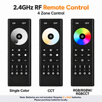Kit de Contrôleur de Bande LED RF 2,4 GHz BTF-LIGHTING avec Télécommande 4 Zones DC5V 12V 24V Variateur PWM pour DIM CCT RGB RGBW RGBCCT