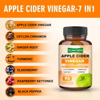 Cápsulas de Vinagre de Sidra de Manzana de Alta Potencia con Raíz de Jengibre y Baya del Saúco, Suplemento para el Apoyo Inmunológico y la Producción de Energía