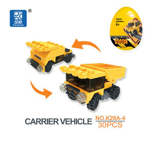 Set kotak Mini Anime mainan telur ekskavator seri truk mainan anak perakitan 12 1 Baru mainan telur kejutan K26A - Product Image 2