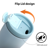Mug à café isotherme en acier inoxydable à double paroi de 250 ml avec poignée, couvercle anti-fuite, compatible lave-vaisselle pour boissons chaudes