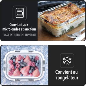 Airtight BPA Free Plastic Food Storage Containers with Lids-Durable Modern Sets for <b>Kitchen</b> Bathroom Garage Tools & Cleaning Use - Product Image 3