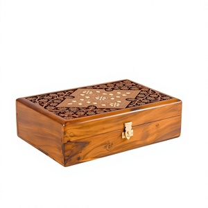 Handmade <b>Wooden</b> Jewellery <b>Box</b> for Women Hand Carved Decorative Jewelry Organizer <b>Keepsake</b> Storage Gift <b>Box</b> 8 Inch - Product Image 2