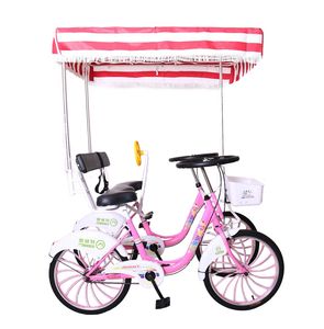 2024 nouveau style <span class=keywords><strong>3</strong></span> <span class=keywords><strong>personnes</strong></span> surrey vélo tandem vélo/vélo à quatre roues pour vélos de location/location de tourisme Surrey vélo à 4 roues - Product Image 2