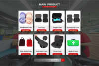 ISO90001 Boîte EVA à coque rigide écologique du fabricant Fermeture à glissière portable Sac de transport Pochette en mousse Insert Style simple