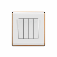 Ventes directes d'usine de nouvelle maison de luxe 4 gangs 1/2 voies interrupteur mural appareils ménagers interrupteur électrique
