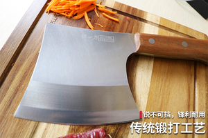 Cuchillo de hacha de 6 pulgadas de buena calidad 2025, <span class=keywords><strong>cuchillos</strong></span> de cocina de acero inoxidable, cuchillo <span class=keywords><strong>para</strong></span> cortar <span class=keywords><strong>carne</strong></span> con mango de remaches de madera - Product Image 5