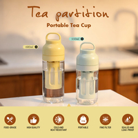 Bouteille infuseur à thé portable Everich 680 ml, bouteille d'eau en plastique anti-fuite avec filtre pour thé en feuilles