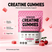 Complément alimentaire en gommes sans sucre, végétalien, pré-entraînement, 5 g de créatine monohydrate, pour femmes, en sachets, nutrition sportive, gommes